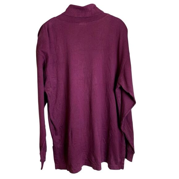 Peruvian Connection Womens Turtleneck Tunic Pima Cotton Long Sleeve Burgundy  XL - Picture 10 of 15